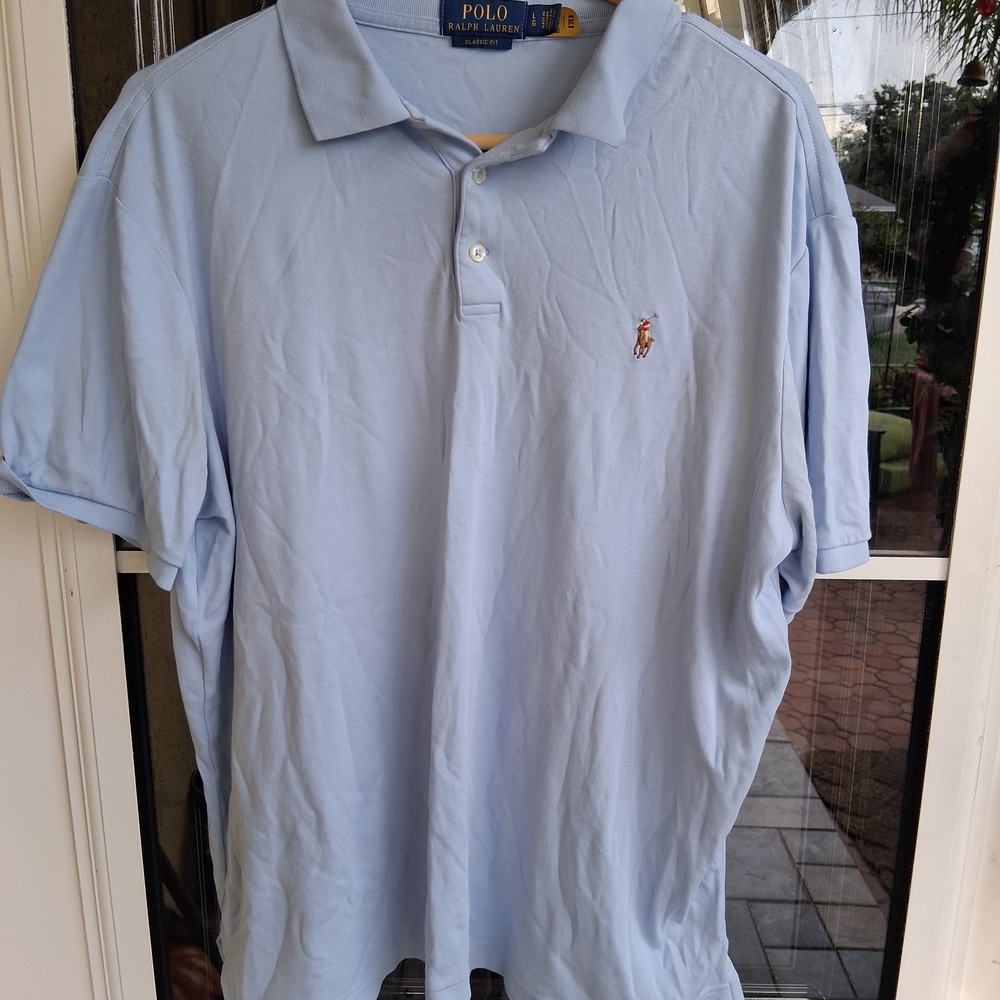 Polo by Ralph Lauren Men's Sky Blue Polo Shirt